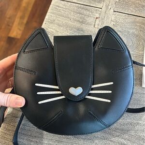 Kate spade meow whiskers Cat-Shaped Crossbody Bag black